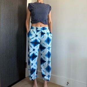 Free People Hot Shot Set Blue Tie-Dye Women's Pants